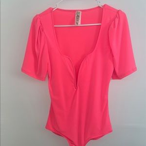 Neon Pink Bodysuit!!
